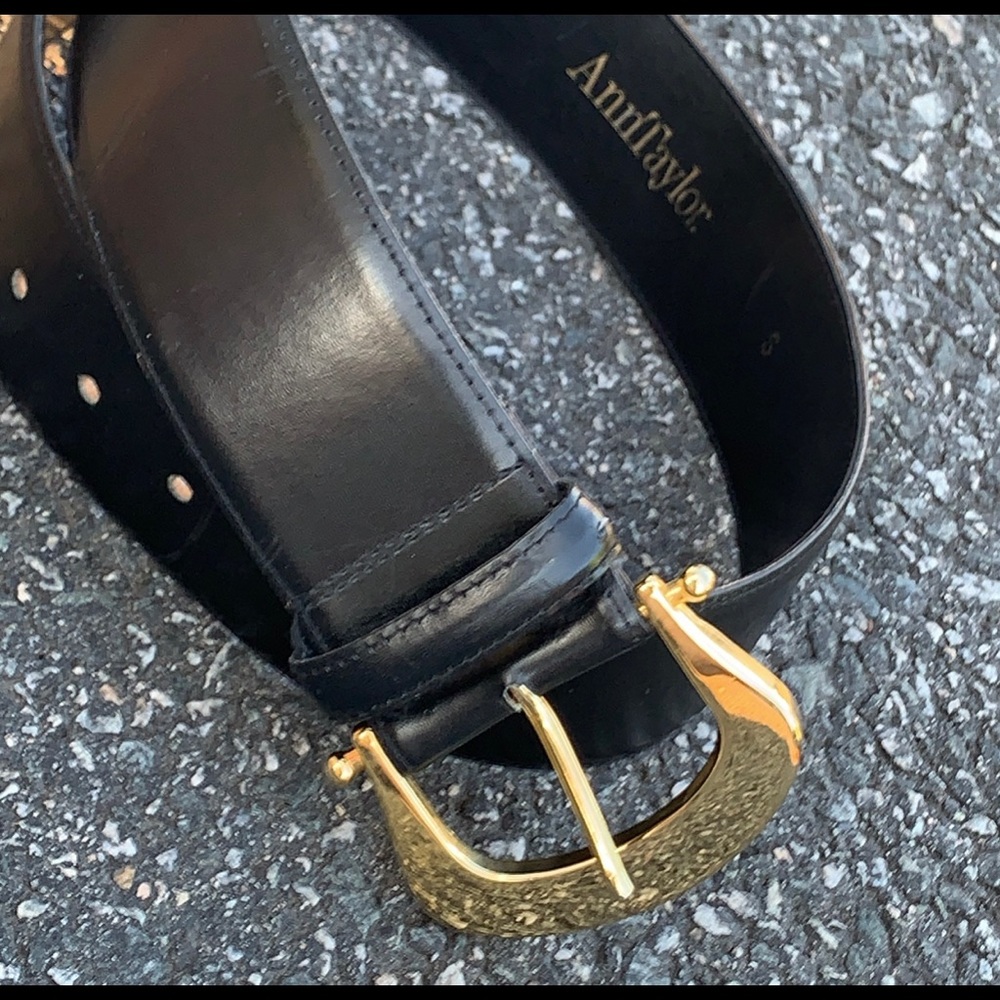 Ann Taylor Black Leather Belt